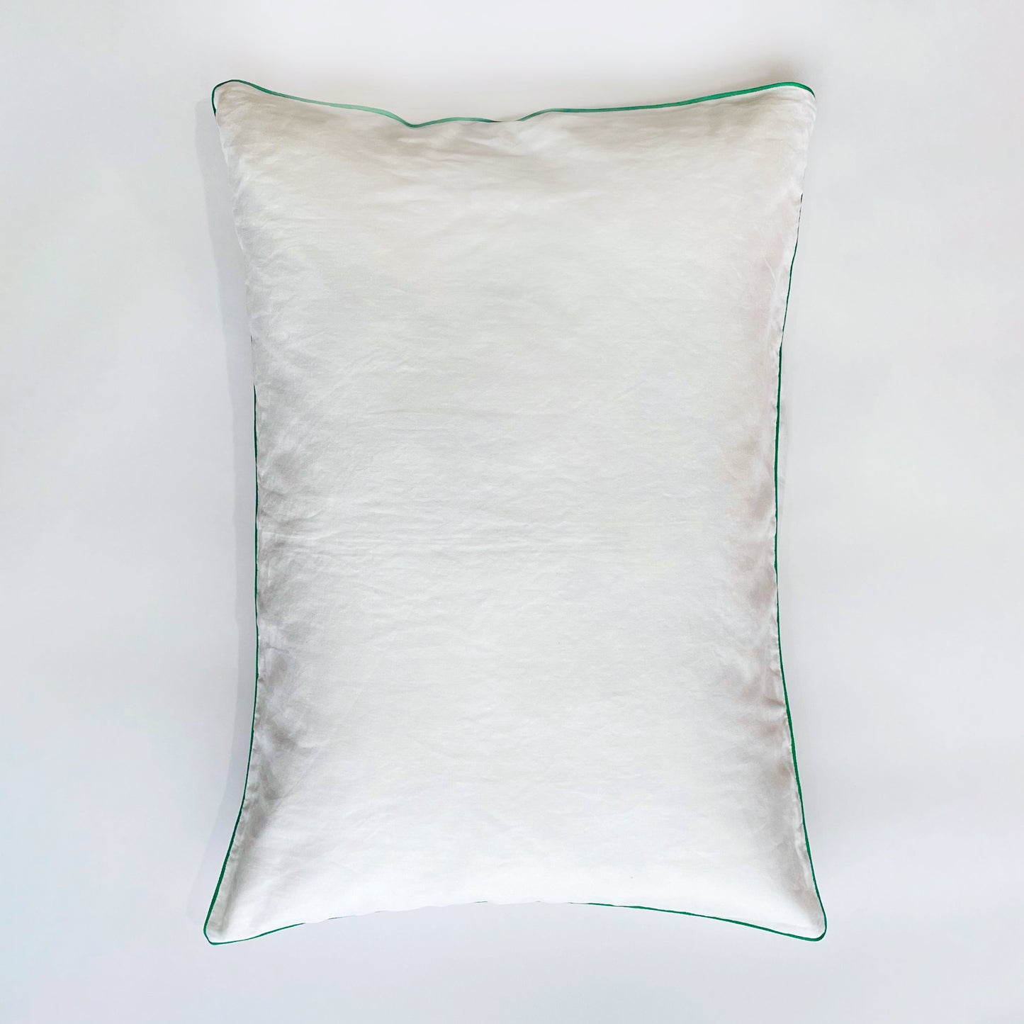 Pillow Case with Green Piping