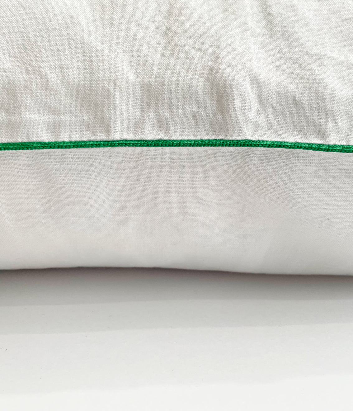 Pillow Case with Green Piping