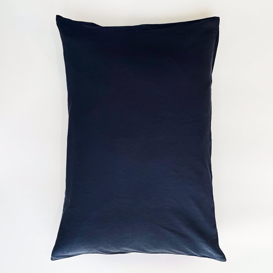 Navy and Black Pillow Case